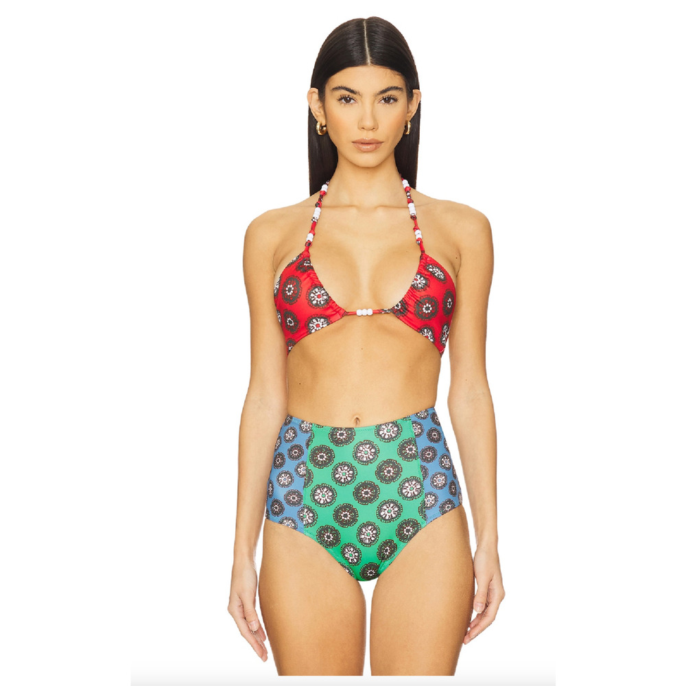 Rhode Resort Ankita Bikini Top Red Print Size Small NWT MSRP:$150